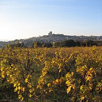 Le chteau au soleil couchant